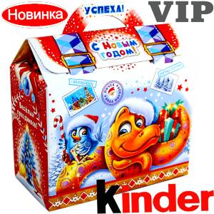 Сладкий подарок на Новый Год в жестяной упаковке весом 1200 грамм по цене 1762 руб в Межгорье