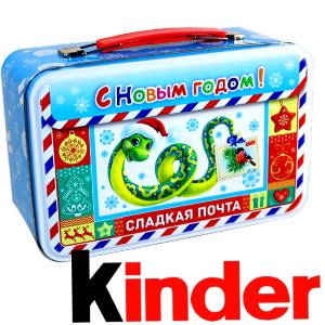 Сладкий подарок на Новый Год в картонной упаковке весом 430 грамм по цене 2136 руб в Межгорье