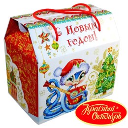 Детский новогодний подарок в картонной упаковке весом 950 грамм по цене 1108 руб в Межгорье